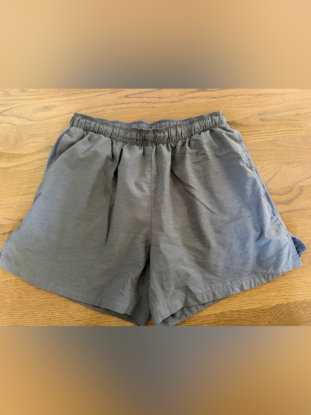 Nike Men's Gray Athletic Shorts with Elastic Waist